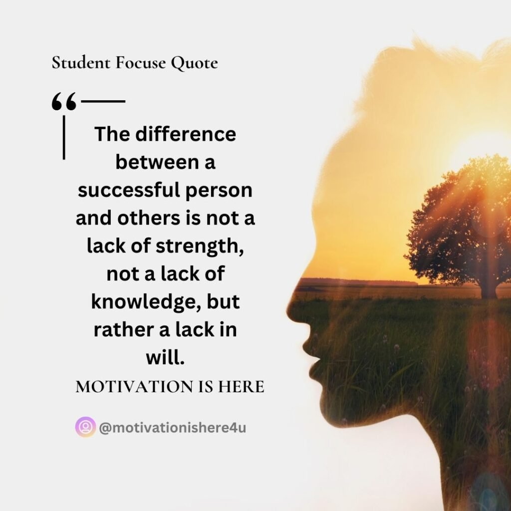 The difference between a successful person and others is not a lack of strength, not a lack of knowledge, but rather a lack in will.