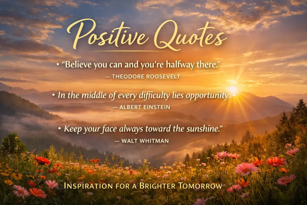 Positive Quotes That Inspire Motivation, Hope, and Inner Strength