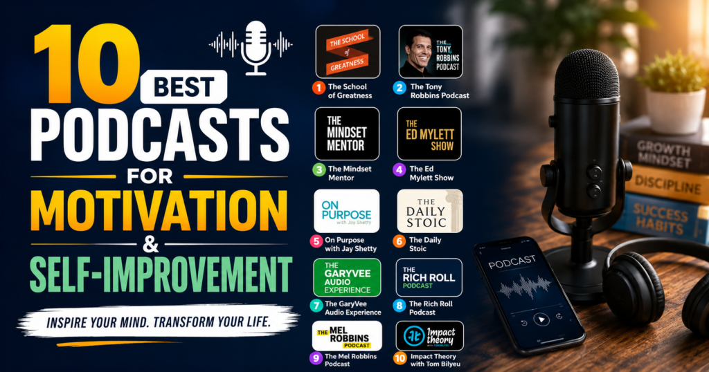 10 Best Podcasts for Motivation and Self-Improvement